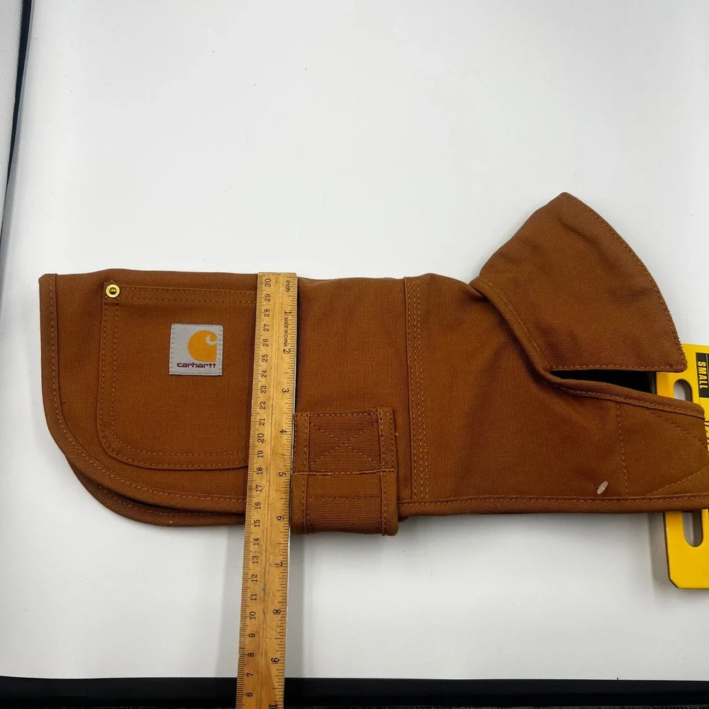 New Carhartt Firm Duck Insulated Dog Chore Coat Brown Small PX0548